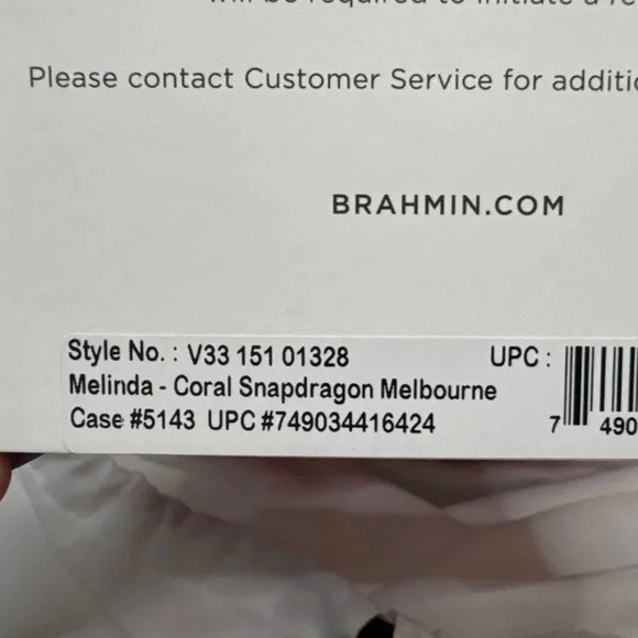 **SOLD**Brahmin NWT-Melinda Bucket Crossbody Coral Snapdragon - Picture 10 of 10